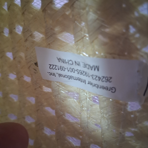 Girls Cream Straw Sun Hat with Floral Bow Size 24 Months - Picture 7 of 7